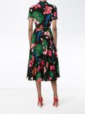 tropical dream print wrap dress