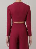 cropped pleated blouse