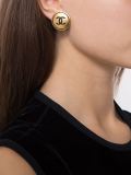 CC button clip-on earrings