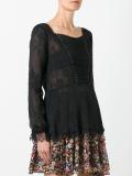 lace-up lace blouse 