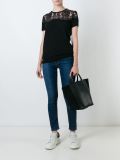 lace panel knit top