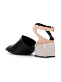 contrast panel sandals