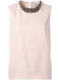 embellished collar top