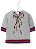sequin bow sweatshirt