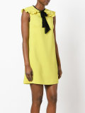 contrast tie dress 