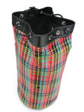 checked bucket backpack 