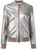 metallic bomber jacket