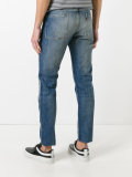 patchwork detail tapered jeans