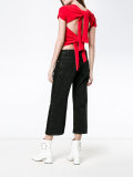 double bow short-sleeve top