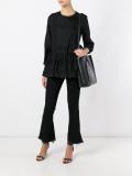 broderie anglaise trim blouse