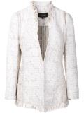 fringed detailing fit blazer