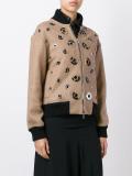 disc applique bomber jacket