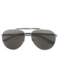 mixed material aviator sunglasses