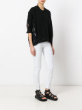 Tribal organza back knitted top