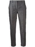 checked cropped trousers