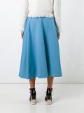 bird embroidered A-line skirt