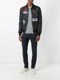 badge appliqués bomber jacket