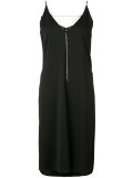draped chain accent dress