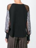 sequined sheer knit blouse