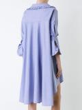 fluted tier hem shirt dress