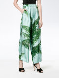 palm leaf print pyjama trousers