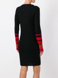 ribbed stripe sleeve dress