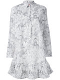 cactus sketch print shirt dress