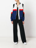 lace panel bomber jacket 