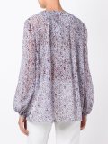 pleated jacquard blouse