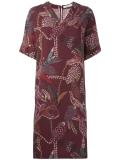 printed v-neck dress