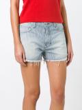 embroidered denim shorts