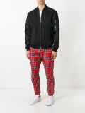 checked tapered pants 