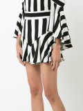 striped ruffled shorts
