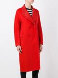 decorative collar double breasted coat