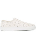 floral laser-cut sneakers