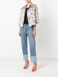 three-quarters sleeve printed jacket