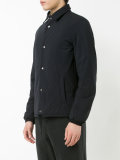 drawstring hem buttoned jacket