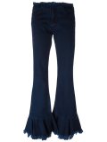 flared pleated jeans