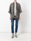 furry trim cardigan 