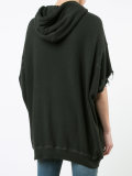 shortsleeved elongated hoodie
