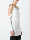 leather strap detail blouse