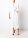 V-neck belted dress