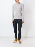 crew neck ribbed pullover