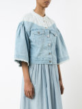 flared-sleeve denim jacket