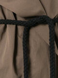 belted hooded coat