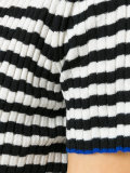 striped fitted T-shirt
