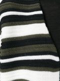 striped v-neck long cardigan