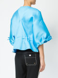 drawstring cropped blouse