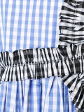 checked print dress