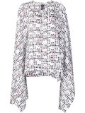 'Smoke' cape blouse 